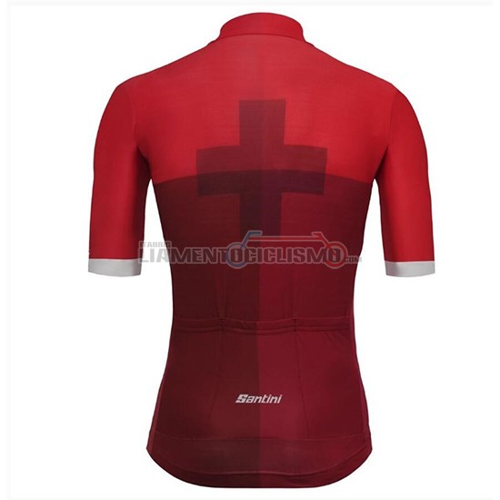 Abbigliamento Ciclismo Tour de Suisse Manica Corta 2018 Cross Rosso